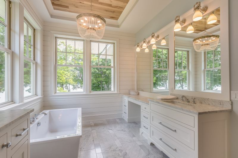 Bathroom with Layered Lighting